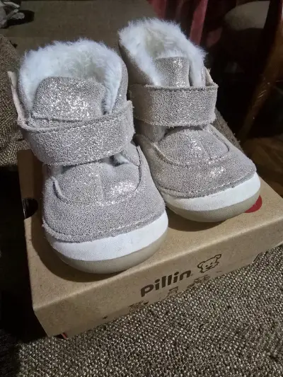 Botines de bebé brillantes Pillin con forro de lana - miniatura 1