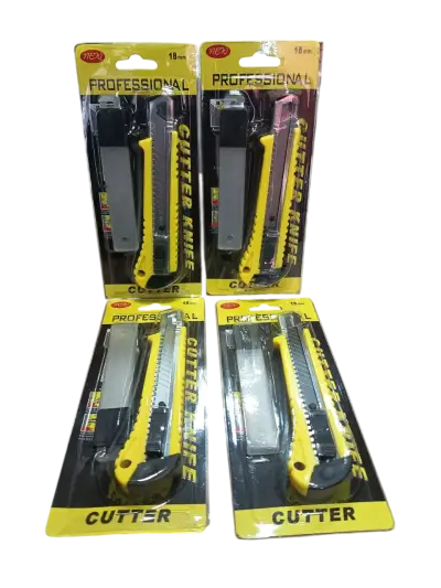 Pack 4 Cortacarton Cutter Con Repuestos 18mm - miniatura 1