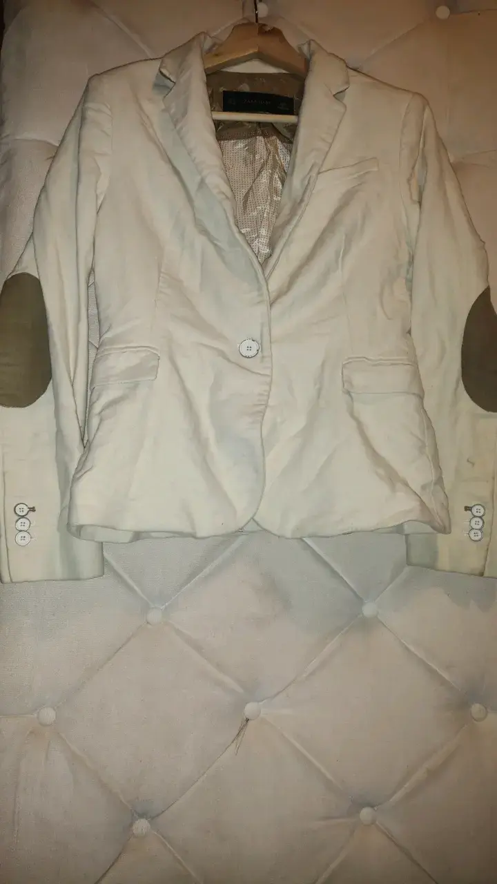 Blazer beige con coderas Zara Woman - 1