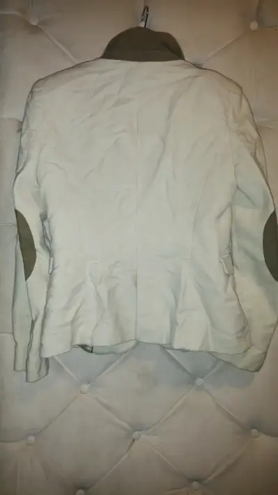 Blazer beige con coderas Zara Woman - miniatura 3