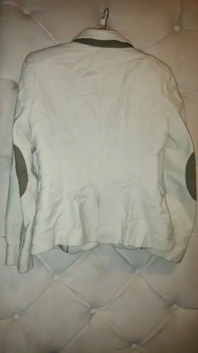 Blazer beige con coderas Zara Woman - miniatura 4