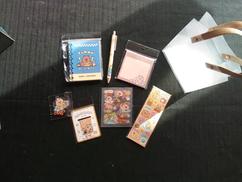 Set de papelería temática de capibaras - 2