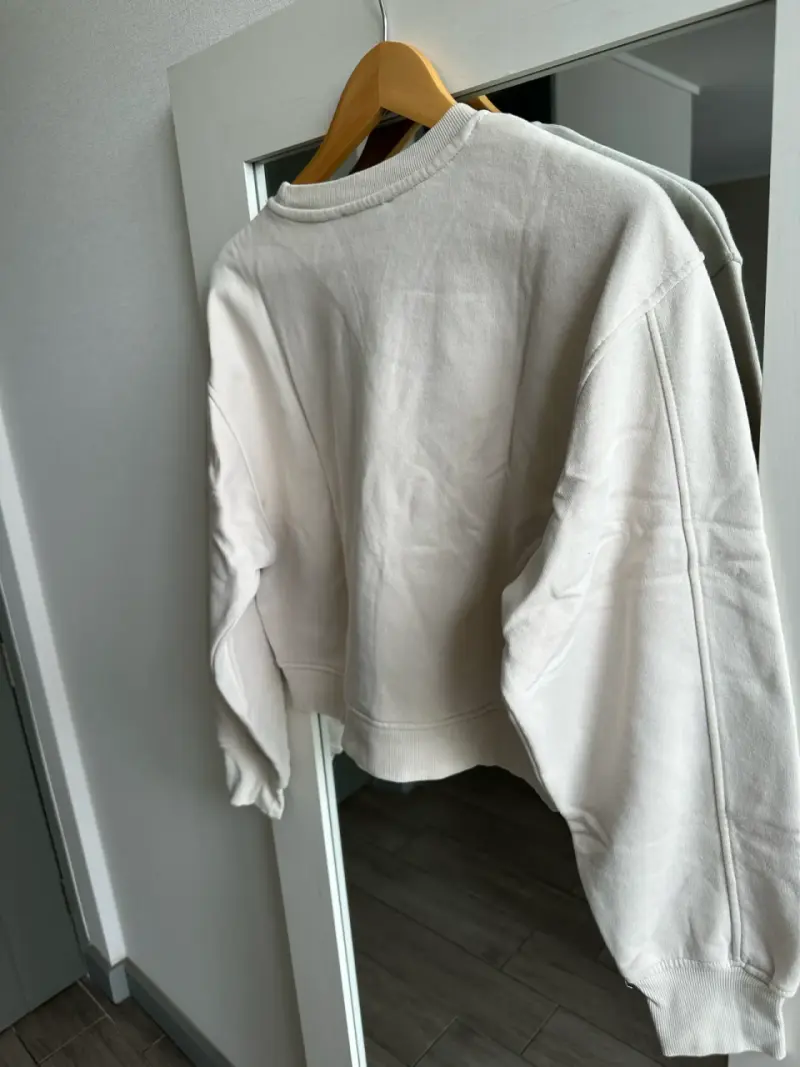Polerón corto beige Zara para mujer - 3