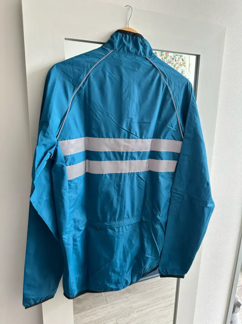 Chaqueta cortaviento azul para ciclismo Wosawe - 3