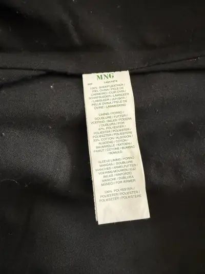 Chaqueta de cuero negra MNG - miniatura 4