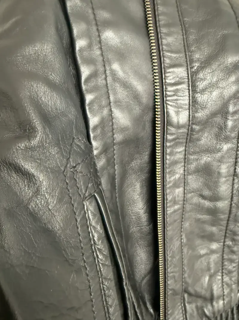 Chaqueta de cuero negra MNG - 5