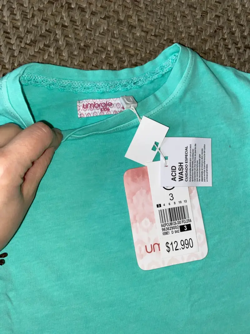 Polera verde menta umbrale Kids - 3