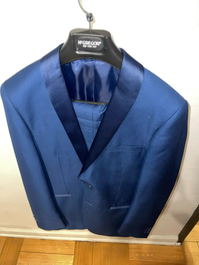 Elegante blazer azul satinado McGregor - 1