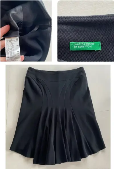 Falda negra Benetton elegante - miniatura 5