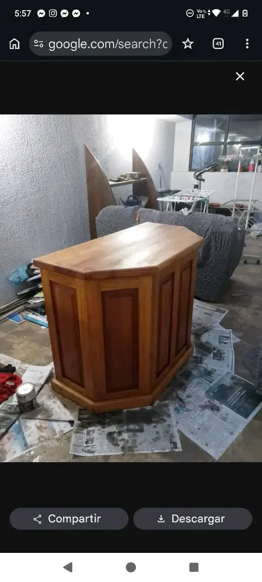 Barra de madera para bar en casa - 1