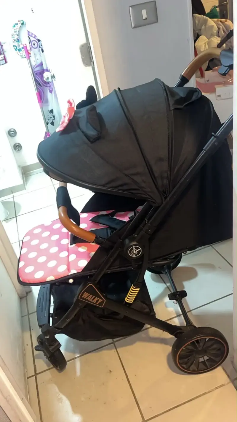 Coche de bebé Iwalky plegable con diseño de lunares - 4