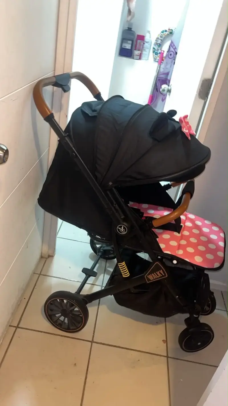 Coche de bebé Iwalky plegable con diseño de lunares - 6