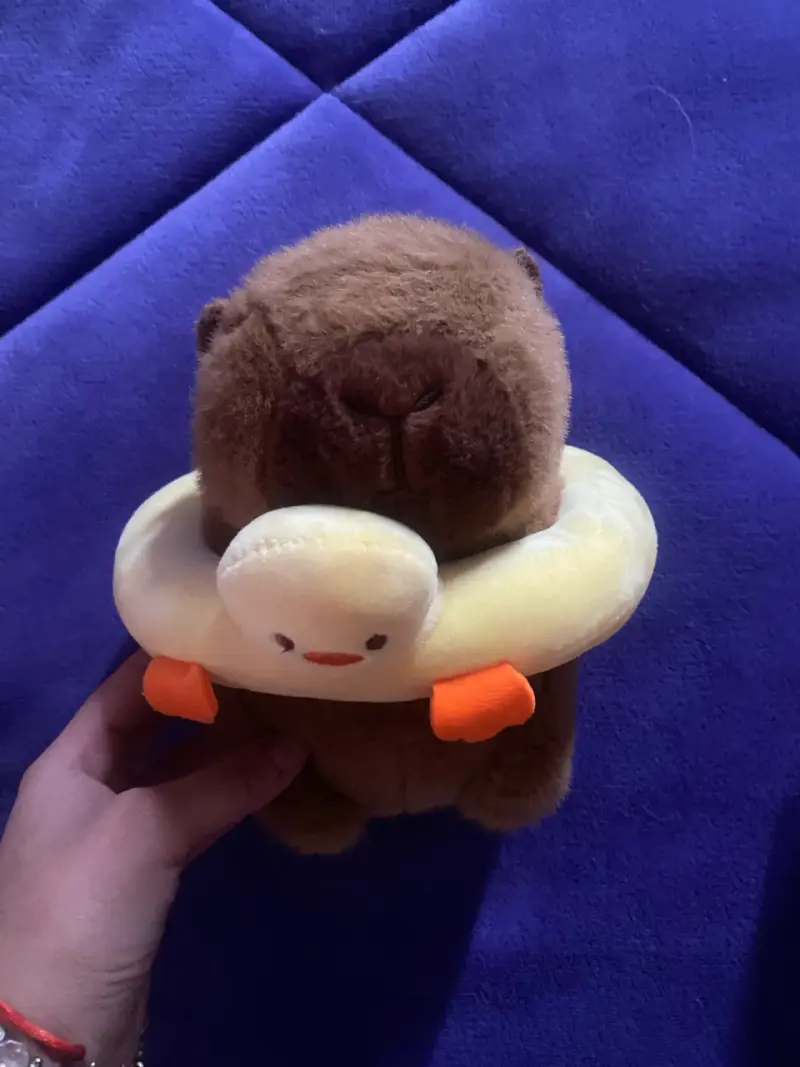 Peluche de oso con flotador de pato - 1