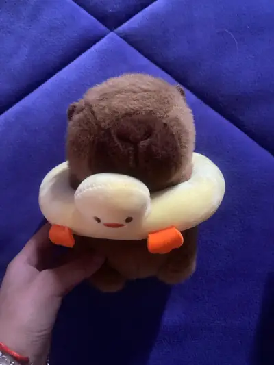 Peluche de oso con flotador de pato - miniatura 1