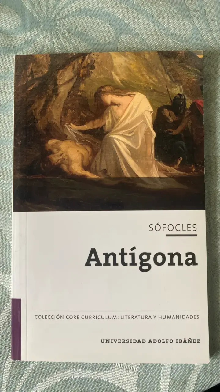 Libro Antígona de Sófocles - Edición Universidad Adolfo Ibáñez - 1