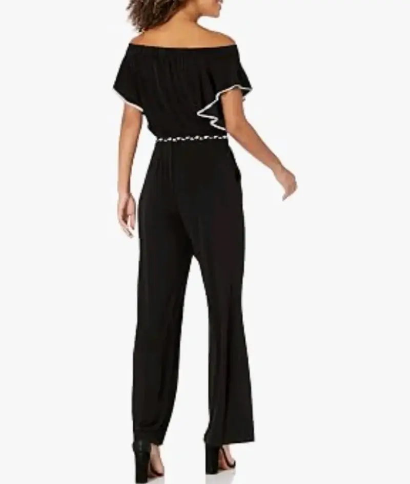 Enterito Calvin Klein negro elegante para mujer - 4