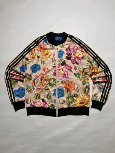 Poleron Adidas Originals Estampado Flores - miniatura 1