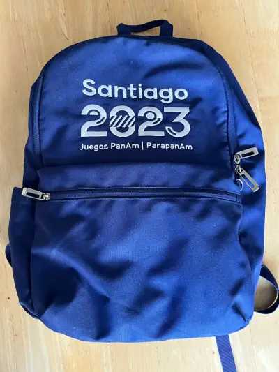 Mochila azul Santiago 2023 Juegos PanAm - miniatura 1