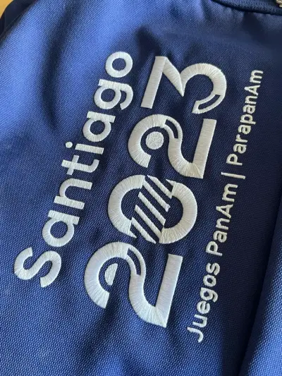 Mochila azul Santiago 2023 Juegos PanAm - miniatura 2