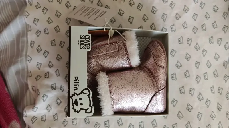 Botitas para bebé rosadas con forro de piel Pillin - 1