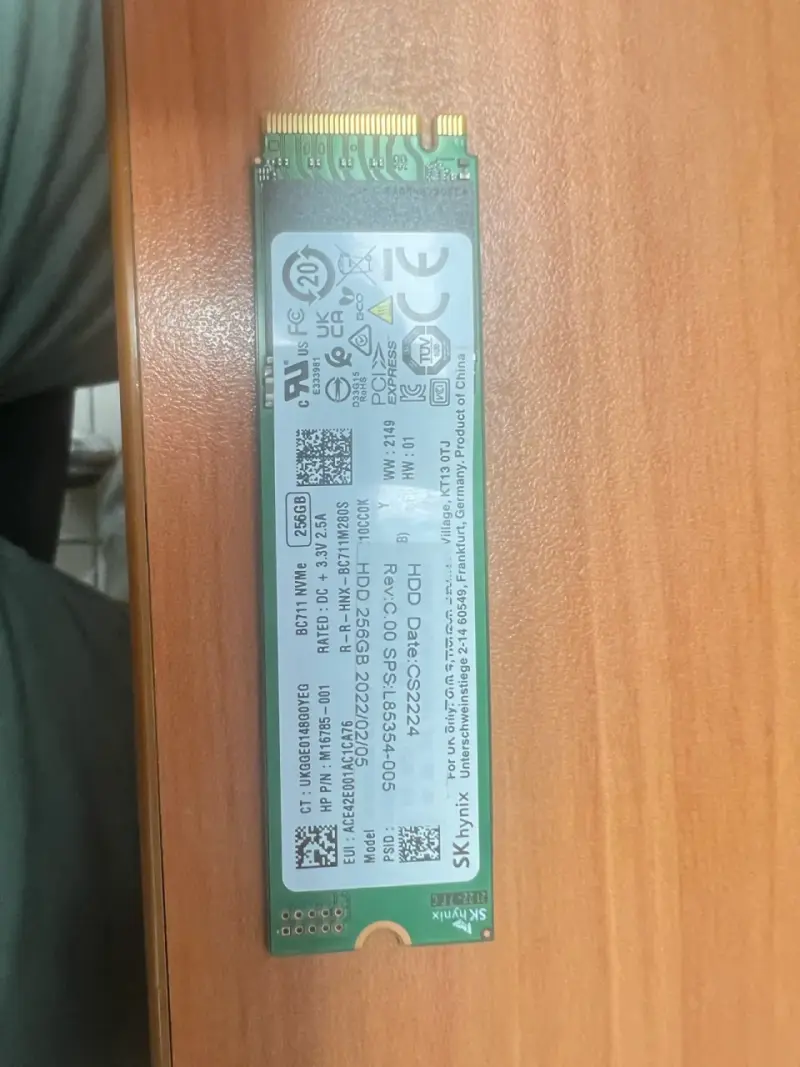 SSD M.2 NVMe 256GB SK Hynix para laptop