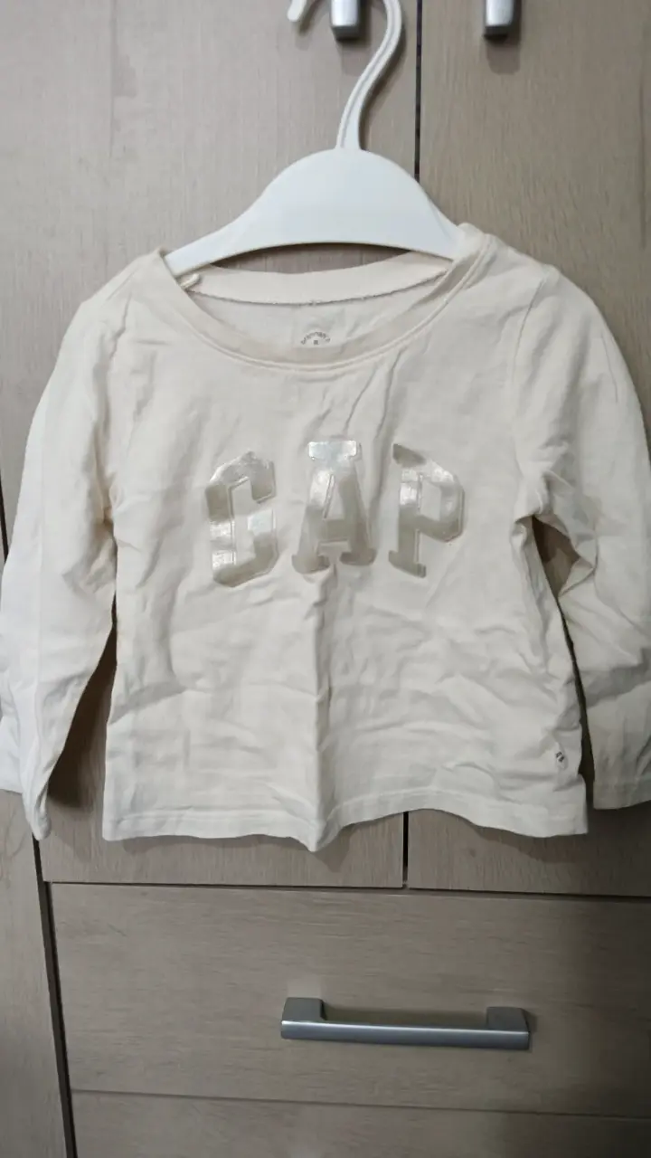 Polera manga larga GAP para niña color crema - 1