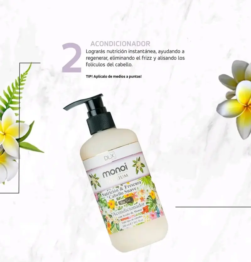 Set de Shampoo y Acondicionador DLX Monoi Premium - 3