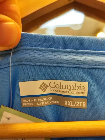 Polera manga larga Columbia azul para hombre - miniatura 3