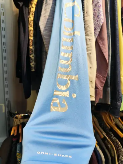 Polera manga larga Columbia azul para hombre - miniatura 4