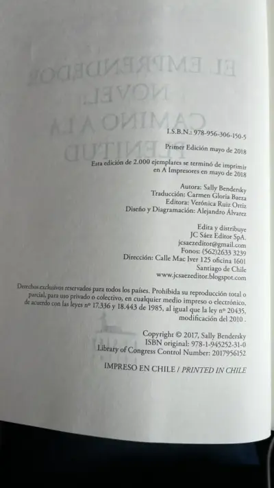 Libro El Emprendedor Novel de Sally Bendersky - miniatura 3