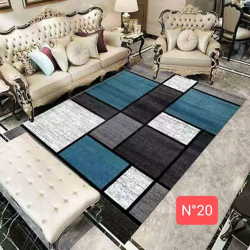 Alfombra moderna geométrica multicolor para sala - 2