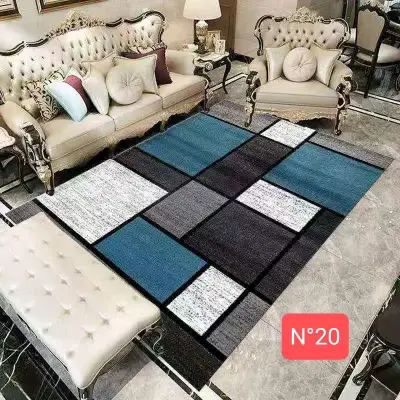 Alfombra moderna geométrica multicolor para sala - miniatura 2