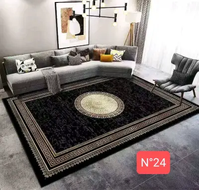 Alfombra moderna geométrica multicolor para sala - miniatura 3