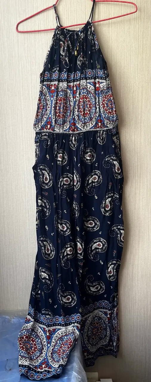 Enterito bohemio azul con estampado paisley - 2