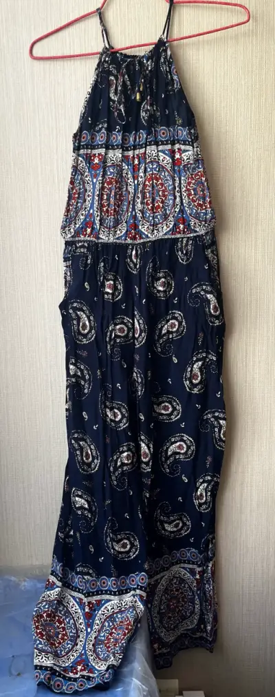 Enterito bohemio azul con estampado paisley - miniatura 2