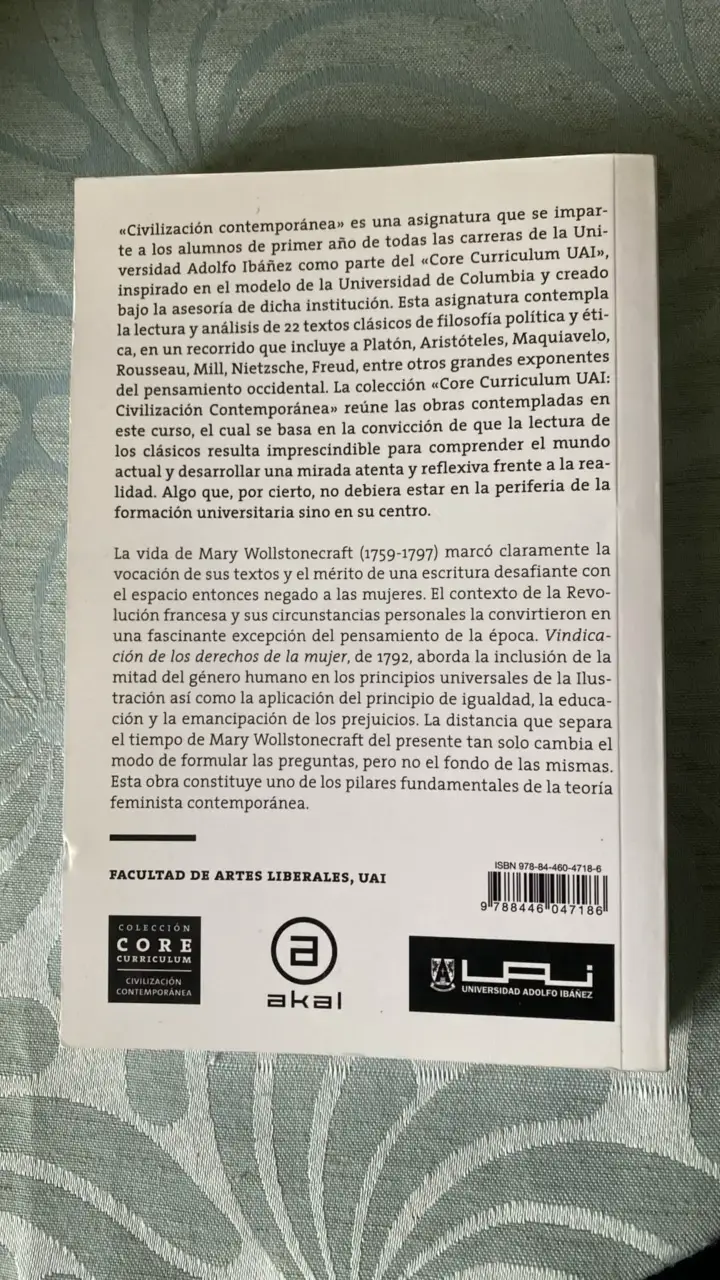 Libro 'Vindicación de los derechos de la mujer' de Mary Wollstonecraft - 2
