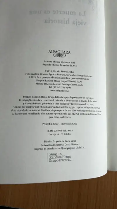 Libro 'La muerte es una vieja historia' de Hernán Rivera Letelier - miniatura 3