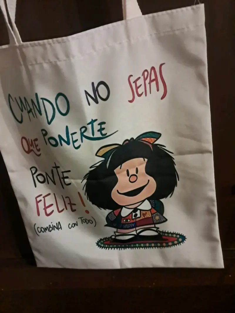 Bolsa de tela con diseño de Mafalda - 1