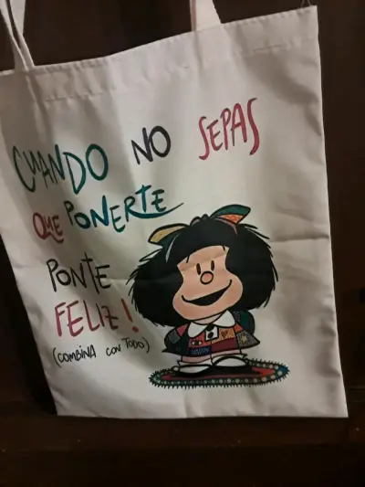 Bolsa de tela con diseño de Mafalda - miniatura 1