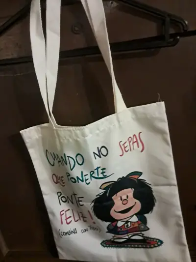 Bolsa de tela con diseño de Mafalda - miniatura 2