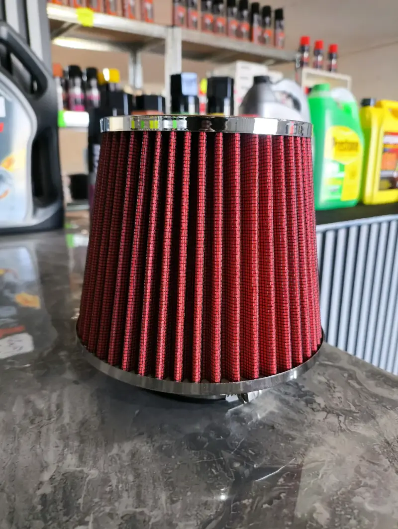 Filtro de aire cónico deportivo rojo 76MM 3 PULGAD
