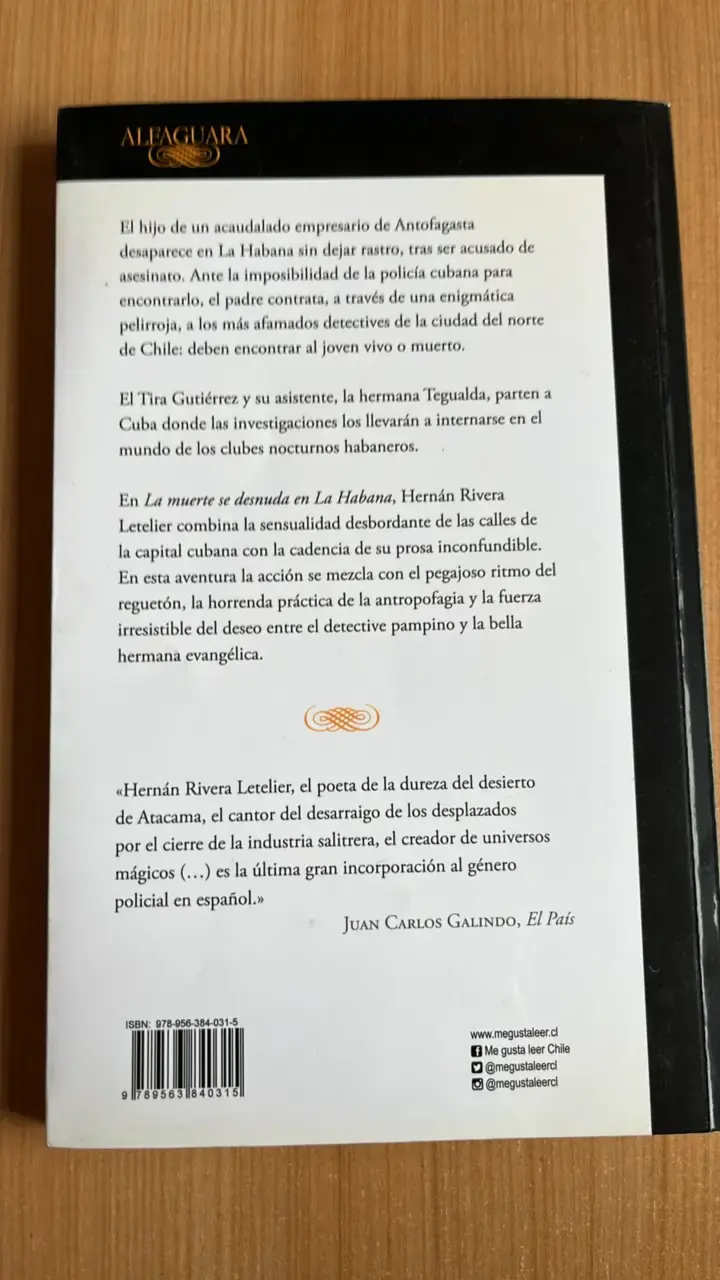 Libro 'La muerte se desnuda en La Habana' de Hernán Rivera Letelier - 2