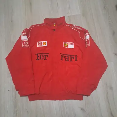 Chaqueta Ferrari roja con logos de patrocinadores - miniatura 1