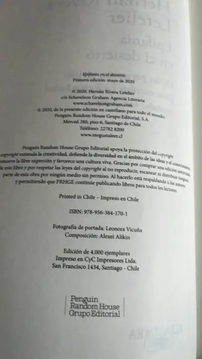 Libro 'Epifanía en el desierto' de Hernán Rivera Letelier - miniatura 3