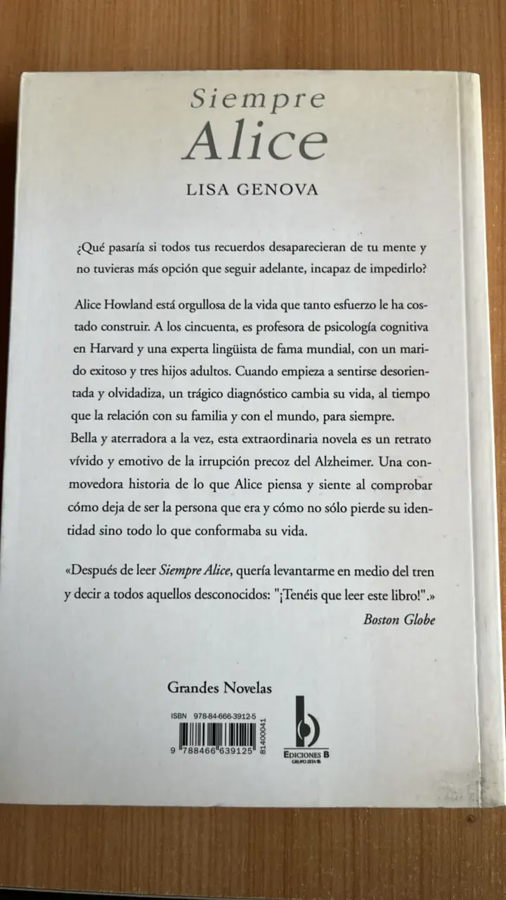 Libro Siempre Alice de Lisa Genova - 2