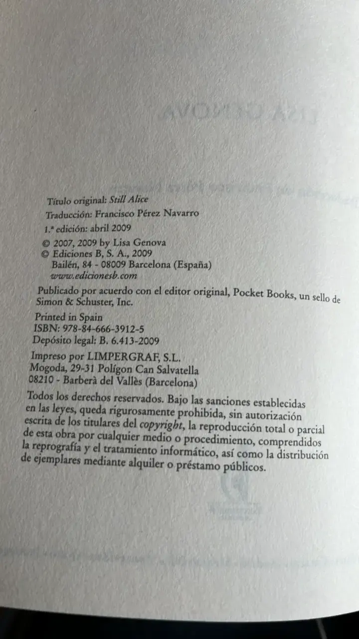 Libro Siempre Alice de Lisa Genova - 3