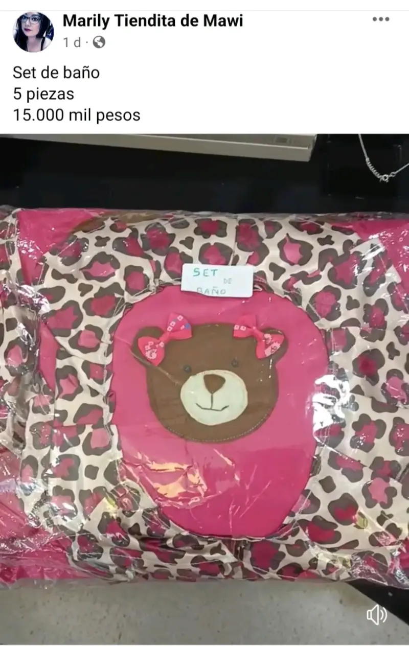 Juego de baño decorativo con ositos y estampado animal print - 2