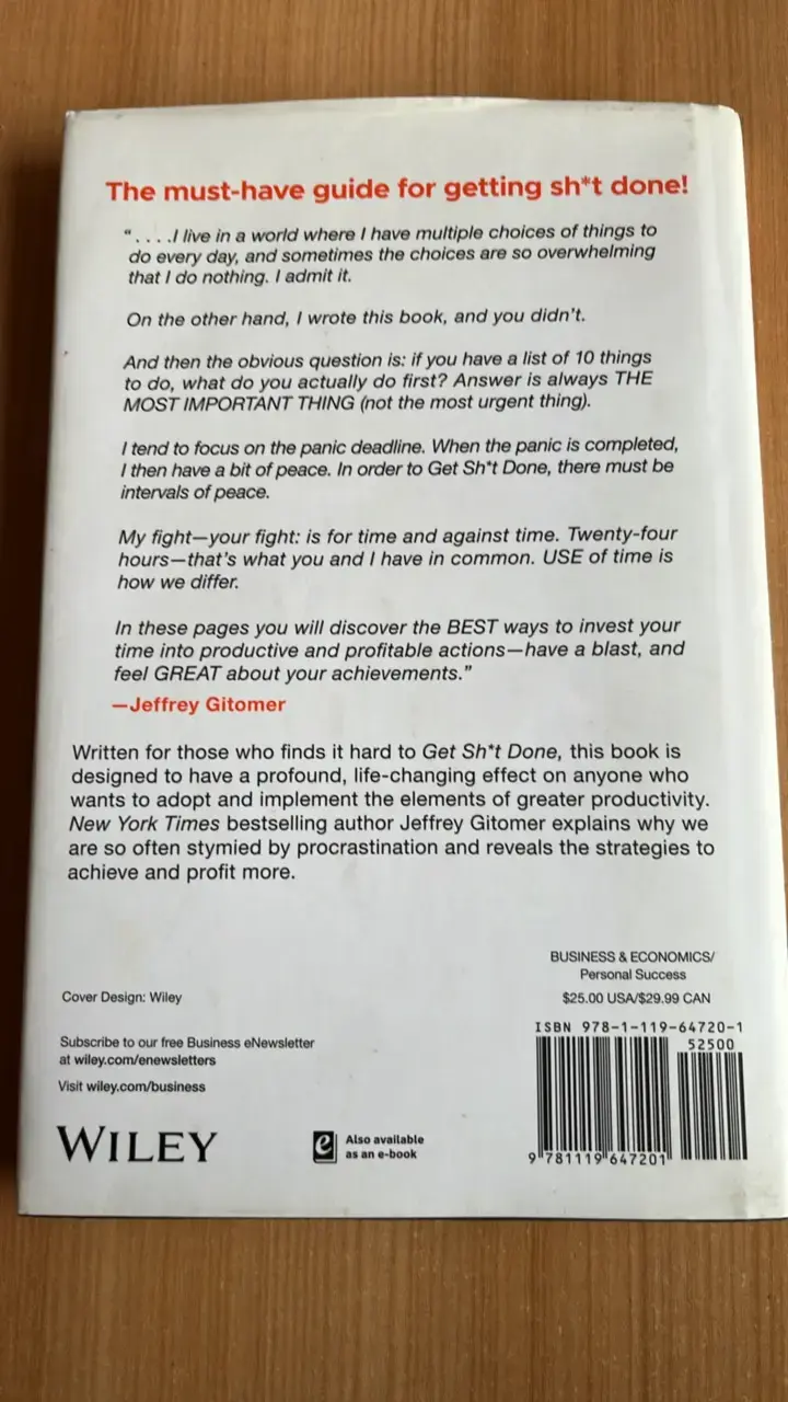 Libro 'Get Sh*t Done' de Jeffrey Gitomer - 2