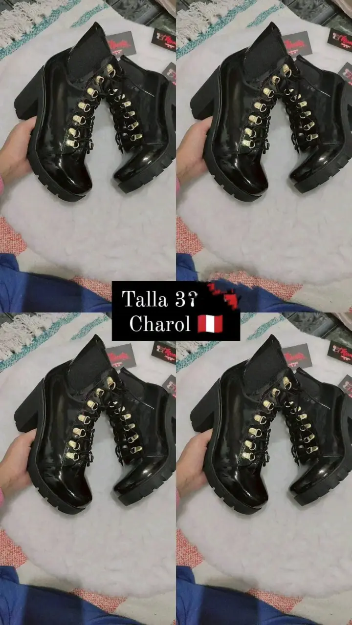 Botines negros de charol con plataforma - 3