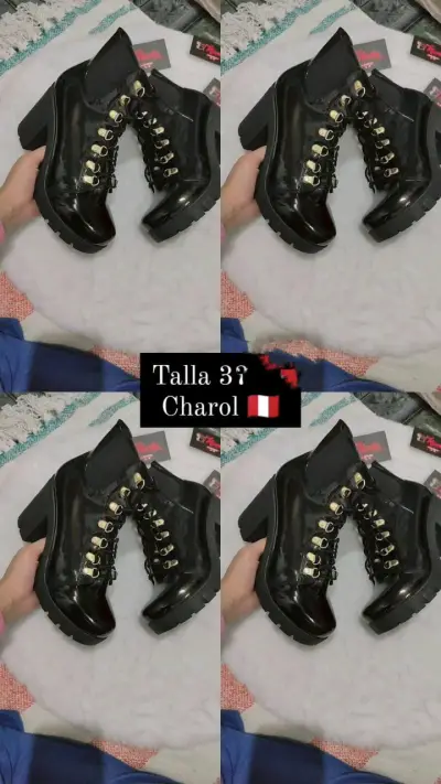 Botines negros de charol con plataforma - miniatura 3